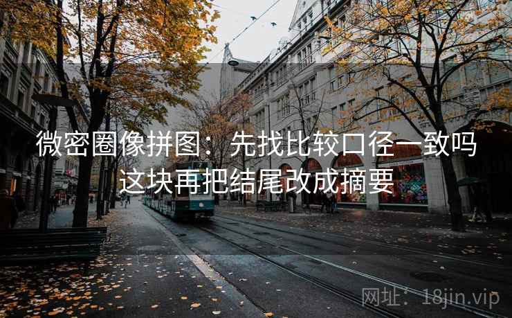 微密圈像拼图：先找比较口径一致吗这块再把结尾改成摘要